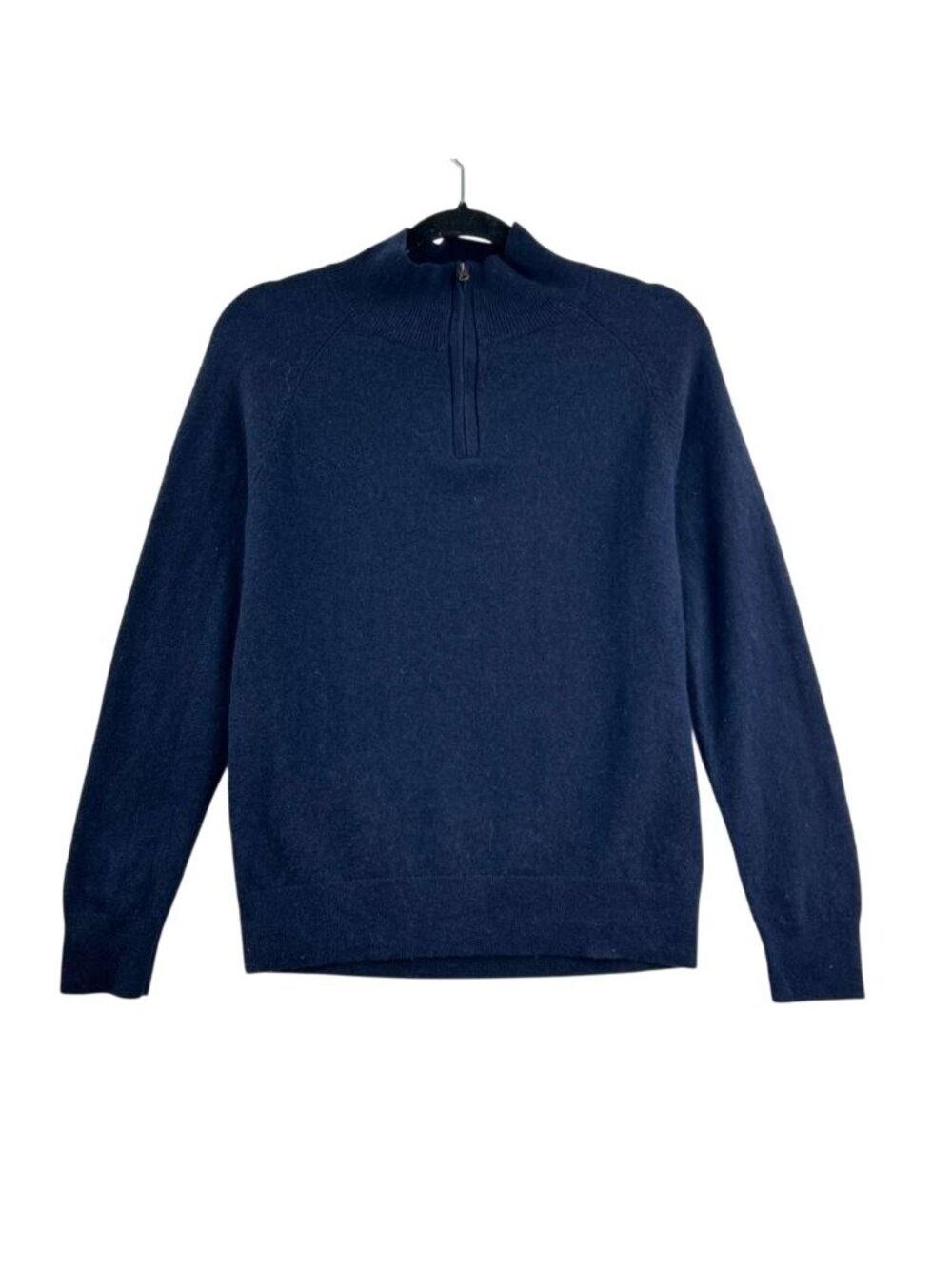 Crewcuts by J. Crew Sweater Youth Size 14 Blue 100% Cashmere 1/2 Zip Mock Neck